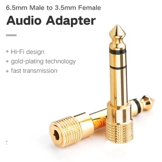 Gold Plated 6.35mm Male to 3.5mm Female Audio Adapter Caravan Crew หัวแปลงแจ็คหูฟัง เป็นไมค์โครโฟนใหญ่ Jack Converter