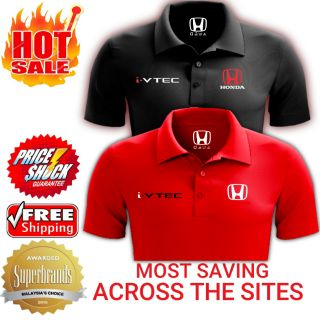 เสื้อยืดโปโล คอปก ลาย Honda I-VTEC สําหรับผู้ชาย