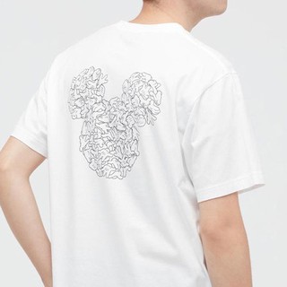 Uniqllo เสื้อยืดแขนสั้นพิมพ์ลาย Mickey Motifs สําหรับผู้หญิงและผู้ชาย 43761