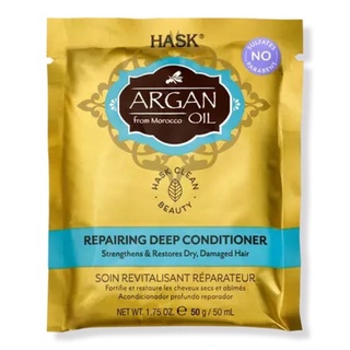 ของแท้‼️ทรีทเม้นท์กู้ผมเสียจากอเมริกา Hask Argan Oil Repairing Deep Conditioner Packette สูตรอาร์แกนออยล์ แบบซอง