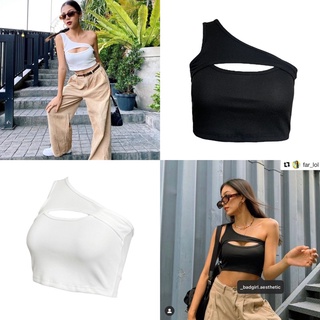 One Shoulder top  เสื้อไหล่เดียวสุดเก๋ โชว์เนินอกแซ่ปๆ