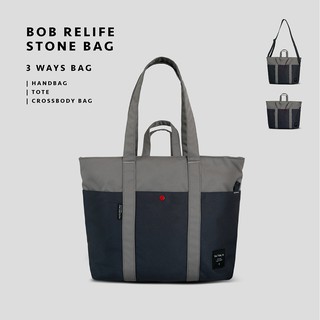 Bob relife stone กระเป๋าสะพายไหล่ รุ่นบ็อบสโตน สีเทา / กระเป๋าใส่โน็ตบุ๊ค laptop bag / กระเป๋าคอมพิวเตอร์