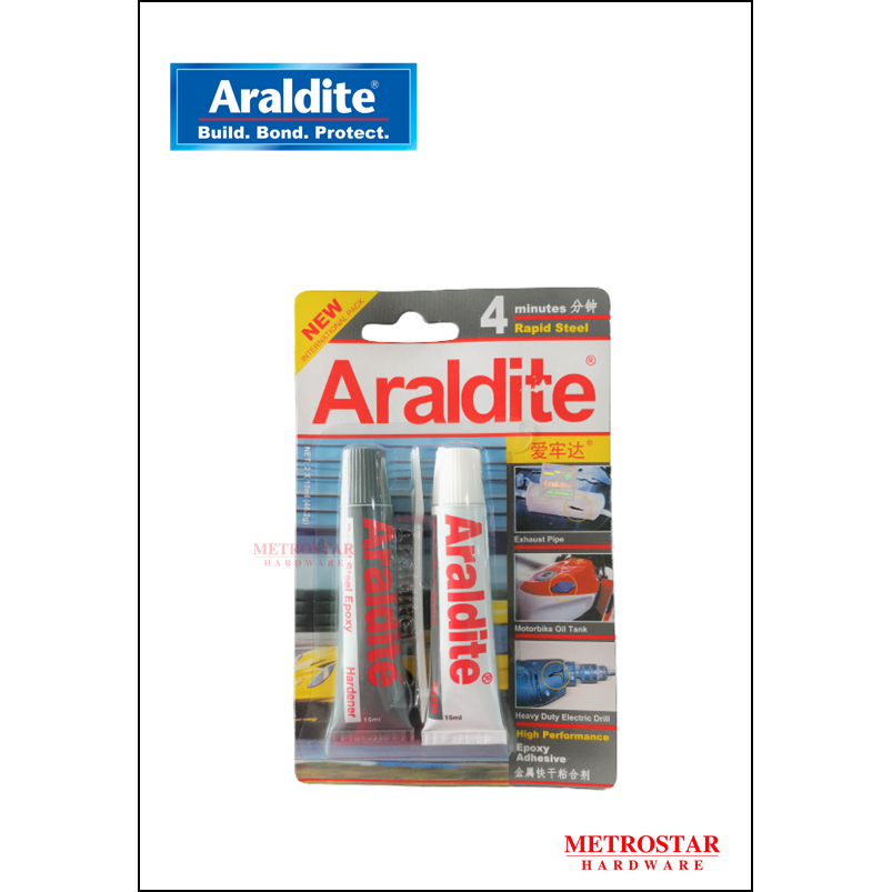 Araldite 4 นาที Rapid Steel กาวอีพ็อกซี่ประสิทธิภาพสูง