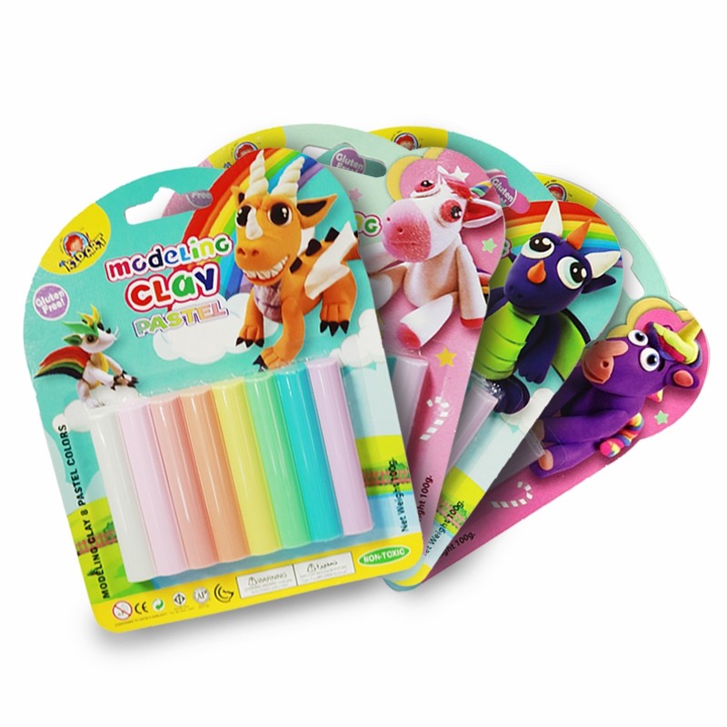 คิดอาร์ท ดินน้ำมันสีพาสเทล 100กรัม คละแบบ/คละสี Kidart Modeling Clay 100g. (T108PT)