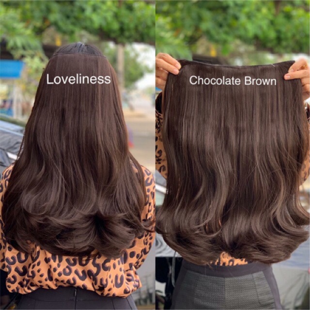Loveliness แฮร์พีชดัดลอนเคิร์ลสวอนปลาย ยาว 45 cm
