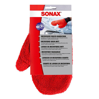 🔥เกรดโรงแรม!! ถุงมือล้างรถไมโครไฟเบอร์ SONAX ช่างมืออาชีพ MICROFIBER WASH MITT SONAX อุปกรณ์ทำความสะอาดรถยนต์