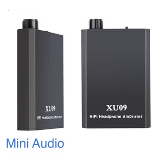 Earphone Amplifier Rechargeable High Performance Stereo XU09 Portable Headphone Amplifier Built-in Battery for Laptop PC