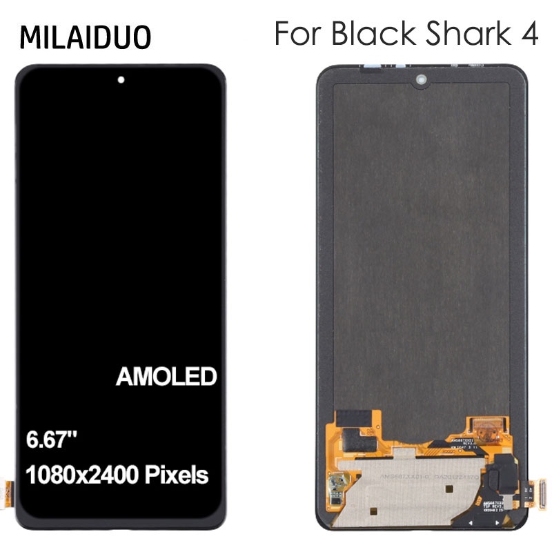 Amoledสําหรับxiaomi Black Shark 4 4 Pro PRS-H0 PRS-A0 จอแสดงผลLCD Touch Panel Screen Digitizer Assemblyซ่อม