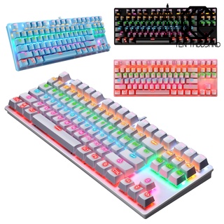 T~🔥K550 87 Keys USB RGB Blue Gaming Mechanical Keyboard