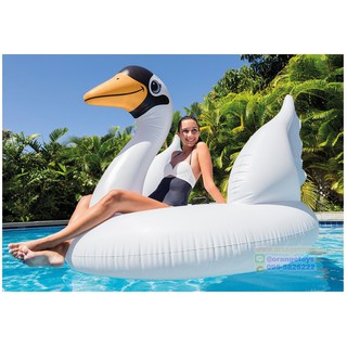 Intex 56287 แพยางเป่าลม แพยางหงส์ สีขาว swan floating giant inflatable pool partie