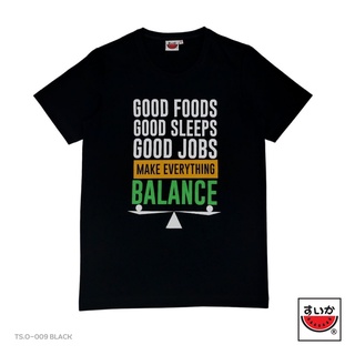 แฟชั่น เสื้อยืดคอกลม แตงโม (SUIKA) - เสื้อแตงโม "POSITIVI-TEES" คอกลมพิมพ์ลาย BALANCE ( TS.O-009 )