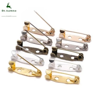 เข็มกลัดคลิปฐานเปล่า 15-40มม. 50 ชิ้น/ล็อต เหมาะสำหรับ DIY เครื่องประดับและอุปกรณ์เสริมสวยๆ