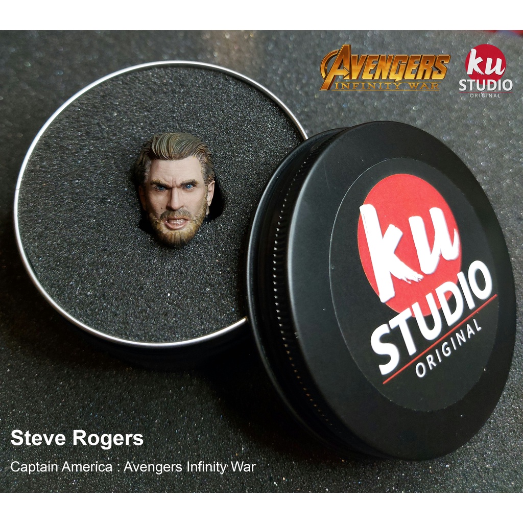 Captain America Steve Rogers Ver.2 Head Sculpt 1/12 Avengers Infinity War