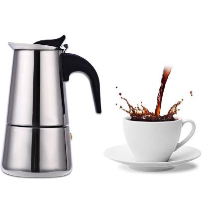 พร้อมส่ง💥กาต้มกาแฟรุ่นสแตนเลส  100-450ml กาต้มกาแฟสดแบบพกพา หม้อต้มกาแฟแบบแรงดัน เครื่องชงกาแฟ เครื่องทำกาแฟสด