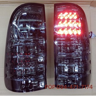 ไฟท้ายแต่งรถยนต์ TOYOTA HILUX VIGO LED TAIWAN ปี2005-2010 SMOKE