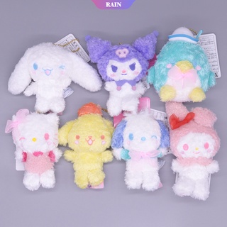 พวงกุญแจ จี้ตุ๊กตาการ์ตูนอนิเมะ Kawaii Kuromi Melody Cinnamoroll Hello Kitty Sanrio Series ขนาด 11 ซม.