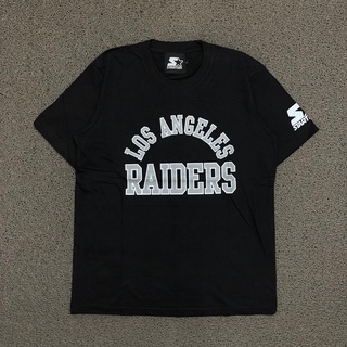 เสื้อยืด พิมพ์ลายโลโก้ Starter X RAIDERS ARCH พรีเมี่ยม สีดํา