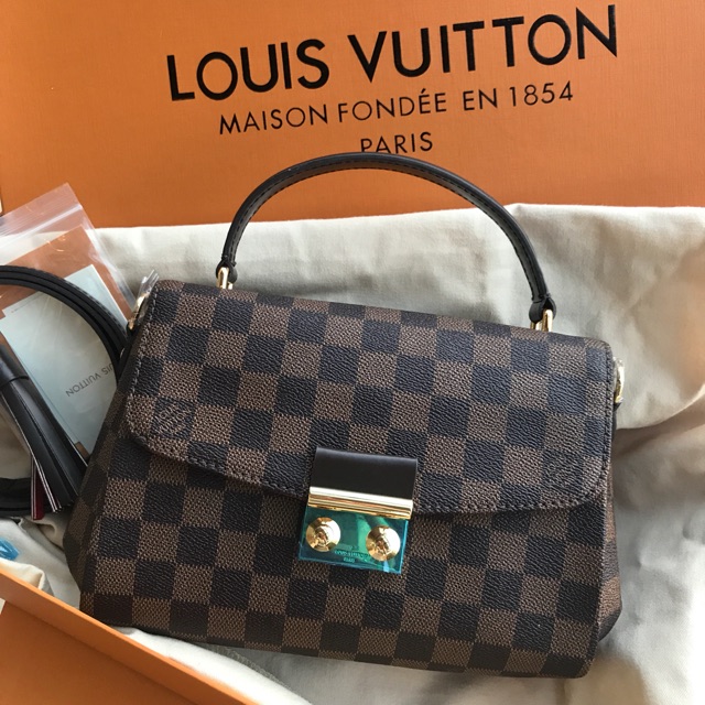 กระเป๋าสะพาย Louis Vuitton Croisette Damier งาน (hiend  1:1) มาพร้อมอุปกรณ์ กล่อง, การ์ค, ถุงผ้า, in