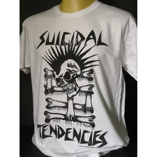 เสื้อวงนำเข้า Suicidal Tendencies Mohawk Skull Hardcore Punk Thrash Metal Skate Rock DRI T-Shirt