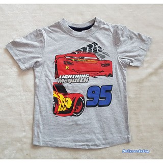 เสื้อยืด McQueen งานแท้  เสื้อยืดแขนสั้น สกรีนลาย Car McQueen 95 สกรีนแน่นๆ สวยๆทั้ง 2 สี