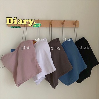 DAIRY*พร้อมส่ง*เสื้อสายเดี่ยวผ้ายืดมีฟองน้ำในตัวใส่สบายNO.YH 5สี