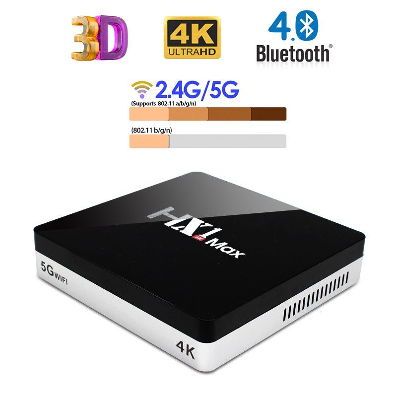 [จัดส่งเร็ว] ✭Android Box HX1max 4+32GB Bluetooth Tv Box CPU RK3318 Android 9.0 4K Android Tv Box♚