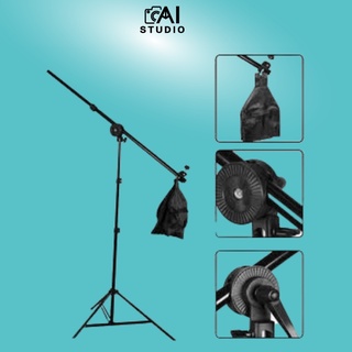 ชุดไฟสตูดิโอ LIGHT SOFTBOX BOOM ARM E27 50x70 CM.+ ขาตั้ง 2.1 เมตร ไฟถ่ายภาพ ไฟถ่ายวีดีโอ ไฟต่อเนื่อง ไฟซอฟบ็อก ไฟLED