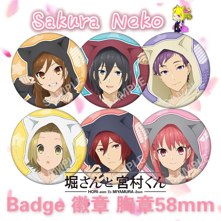 Hori และ Miyamura ป้ายปุ่มอะนิเมะ Noromi Dazzber 58 มม.