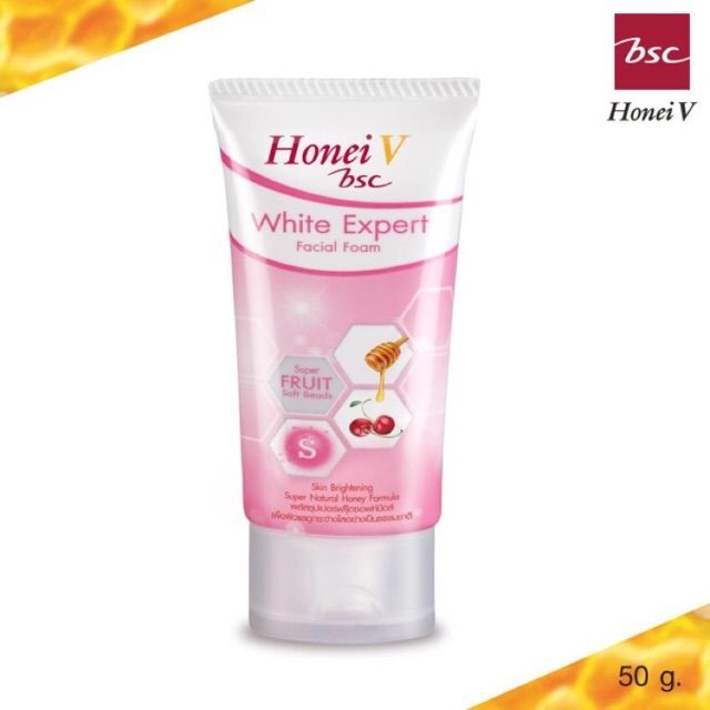 Honei V BSC White Expert Facial Foam Plus Super Fruit Soft Beads 50 g.