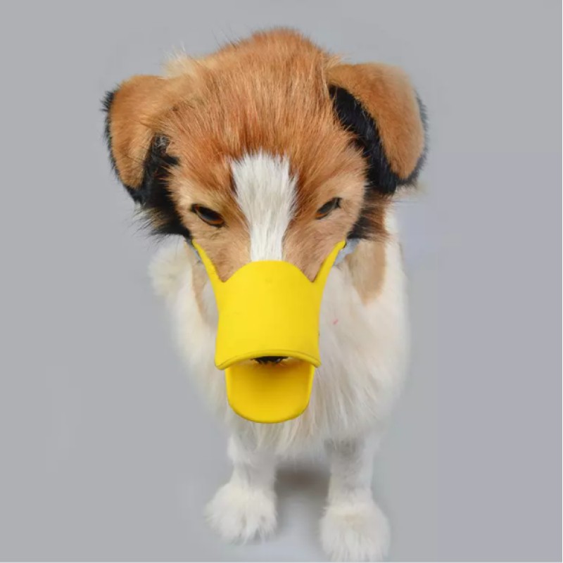 Pet dog Mask Muzzle duck mouth ที่ครอบปากสุนัข ที่ครอบปากสุนัข รูปปากเป็ด (ไซส์ L)