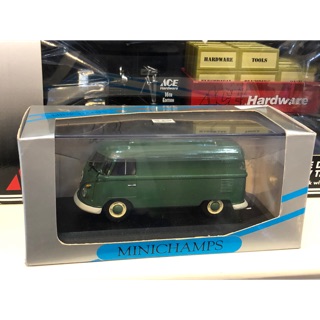 รถเหล็ก minichamps vw delivery van green