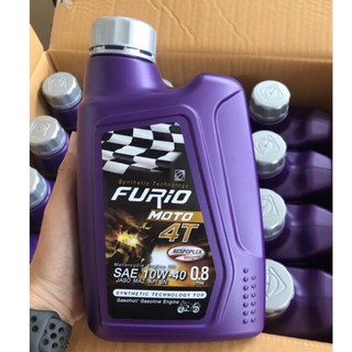 น้ำมันเครื่อง รถจักรยานยนต์ ฟูลิโอ บางจาก furio moto api sn 4t sae 10w-40 ขนาด 0.8L