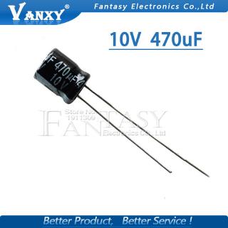 50PCS Higt quality 10V 470UF  6X7mm 470UF 10V Electrolytic capacitor