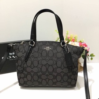 MINI KELSEY SATCHEL (COACH F27580) BLACK SMOKE/BLACK/SILVER