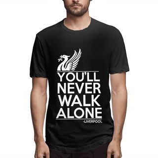 เสื้อยืดโอเวอร์ไซส์Titili ลิเวอร์พูล YouLl Never Walk Alone ฟุตบอลแฟนคลับ Ynwa ของขวัญแขนสั้น Mens T เสื้อร้อนบุคลิกภาพ