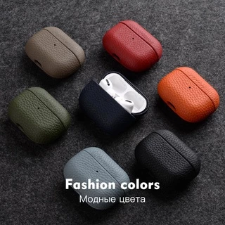 เคสหนัง Melkco สําหรับ AirPods Pro 1 2 3 4 Pro2 Pro 3 (2025) อุปกรณ์เสริม EarPhone ลิ้นจี่ฝาครอบหนังวัวธรรมชาติ