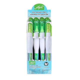 ELFEN Correction Pen ปากกาลบคำผิด เอลเฟ่น 4ml กล่องละ 12 ชิ้น (12-Pieces Pack)