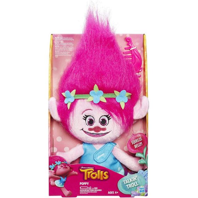 Trolls DreamWorks Poppy Talkin Plush Doll
ตุ๊กตาโทรล มีเสียงพูดได้