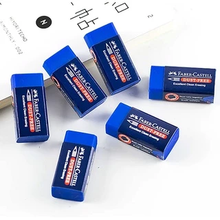 ยางลบดินสอ ลบสีได้ Faber Castell รุ่น Dust-Free ลบได้ทั้งดินสอสีดำและดินสอสีไม้ ก้อนสีขาว สีน้ำเงิน สีดำ ยางลบดินสอสะอาด