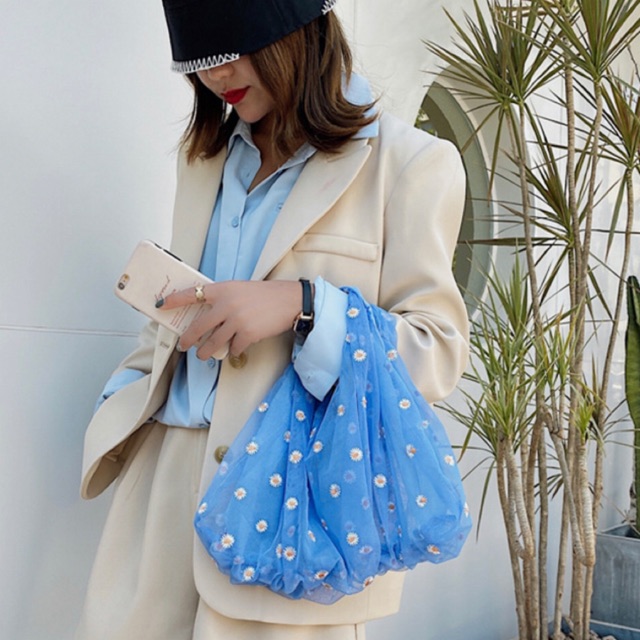 💗💗💗พร้อมส่ง 💗💗💗กระเป๋าผ้าดอกเดซี่ 🌼 Daisy Shopping Bag