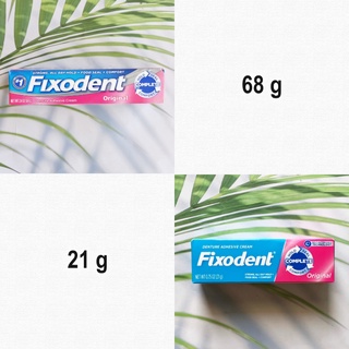 (Fixodent®) Denture Adhesive Cream Complete, Original 68 or 21g ฟิกโซเดนท์ ครีมติดฟันปลอม