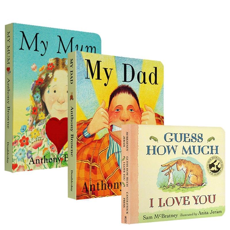 หนังสือบอร์ด Guess How Much I Love You My Dad My Mum English Story 3 ชิ้น ต่อชุด