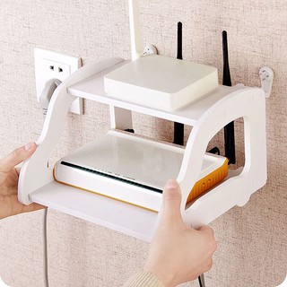 **ล้างสต๊อค** Wall Shelf Home Wifi Router  ชั้นวางเราท์เตอร์ และกล่องรับสัญญาณติดผนัง