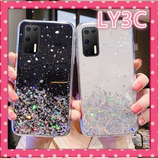 เคสโทรศัพท์มือถือ แบบใส ประดับเลื่อม สําหรับ Huawei P50 Pro P40 Lite E P30 Lite P40 Pro P Smart 2021 Y5P Y6P Y6S Y7P Y7A Y8P Y9S Y9 Prime