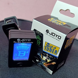 จูนเนอร์ (เครื่องตั้งสาย) Tuner JOYO JT-01 ใช้ง่ายมาก มี 6 ฟังก์ชัน ฟรี!! ถ่าน 3V