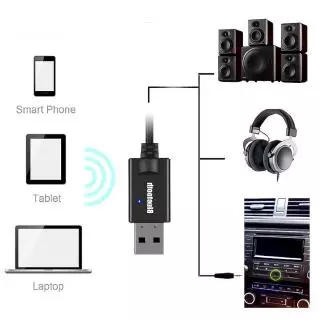 อะแดปเตอร์ 3 . 5 มม . Mini Usb กับ Aux แจ็ครับสัญญาณบลูทูธไร้สายสําหรับเครื่องเสียง Mp3 Music Keyboard Fm Radio Speaker