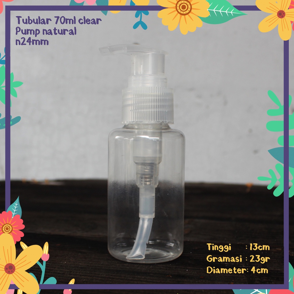 70ML CLEAR TUBULAR ขวดพลาสติกธรรมชาตินําเข้า N24 HAND SANITIZER PACKAGING HANDBODY LOTION GEL COSMET