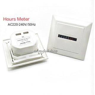 Hours Meter AC220-240V HM-1 ฮาวมิเตอร์ เครื่องนับชั่วโมงการทำงาน 0-99, 999.99H