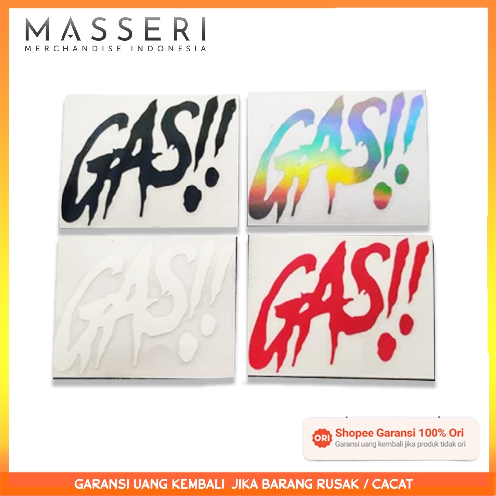 Masseri - GAS stickers สติ๊กเกอร์ติดรถมอเตอร์ไซค์และรถยนต์ด้วยหมวกกันน็อค Doff Made in Germany