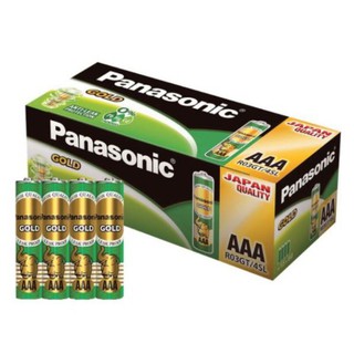 ถ่านไฟฉาย ถ่าน Panasonic  พานาโซนิค 3A  AAA 4 ก้อน/แพ็ค สีเขียว Panasonic